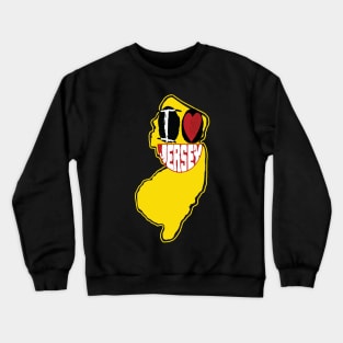 I Love New Jersey Smiling Happy Face Crewneck Sweatshirt